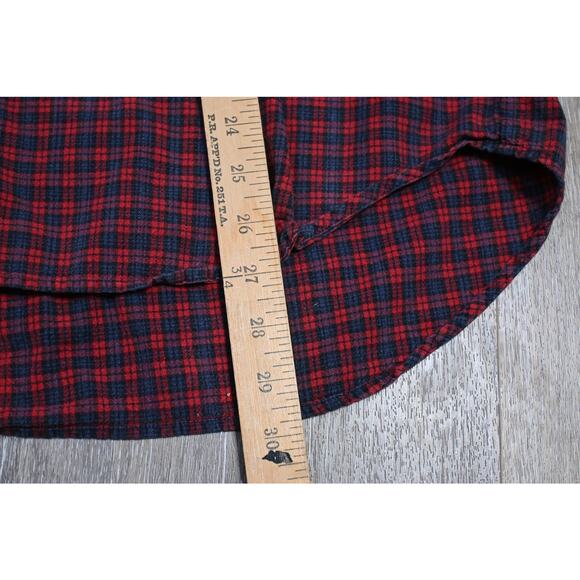 Bobbie Brooks Women Flannel 22W/24W Red Plaid Christmas Snowman Embroidered - Picture 4 of 5